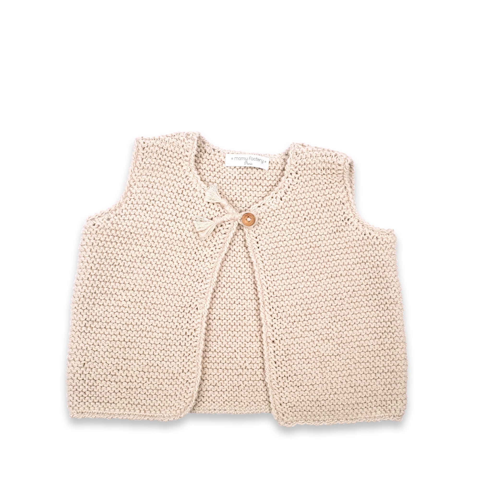 tricoter un gilet sans manches pour bebe