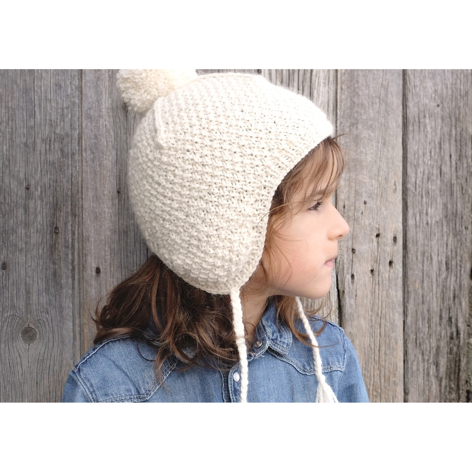 kit tricot bonnet peruvien