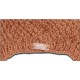 Baby peruvian cap knitted in moss stitch made from wool and alpaca - Camel - Back
