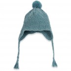 Baby peruvian cap knitted in moss stitch made from wool and alpaca - Petrol blue