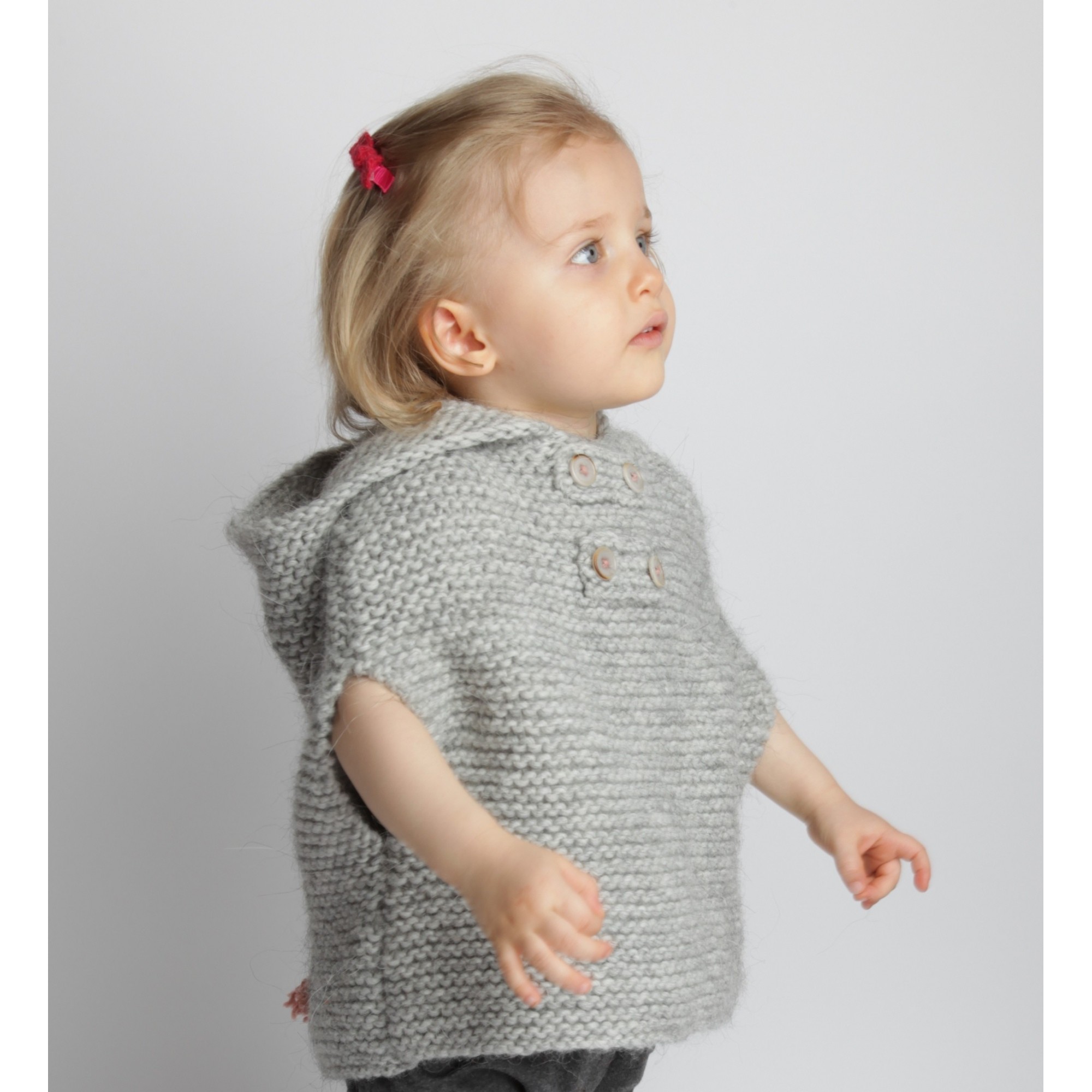 Knitted hood cape for baby. Wool & alpaca. Made by our ...