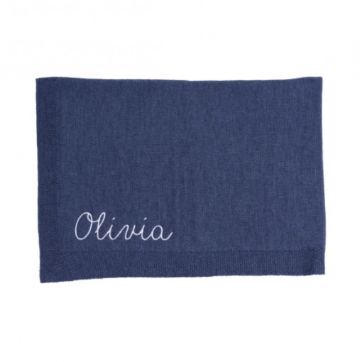 Couverture Bébé Personnalisée Brodée Avec Le Prénom - Taille 100 X 80 Cm - Coton Doux Et Respirant - Cadeau De Naissance Idéal Pour Garçon Ou Fille