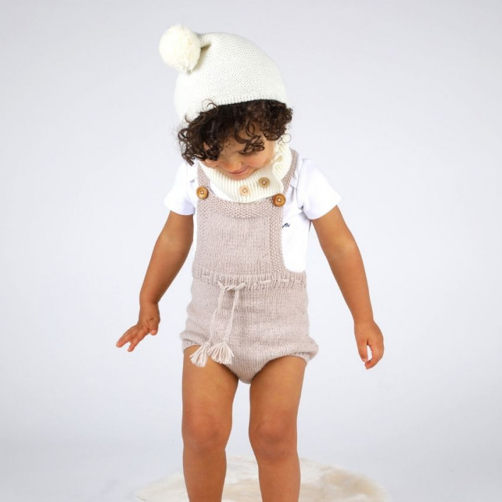 Félicie rompers for baby - natural white color - made from 100% cotton