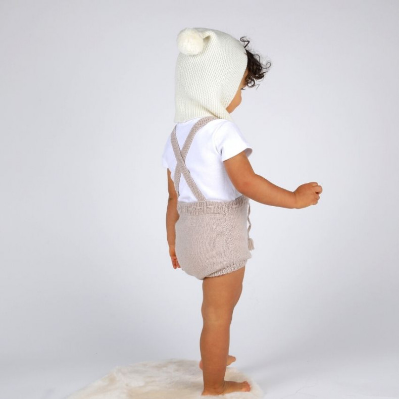 Félicie rompers for baby - natural white color - made from 100% cotton