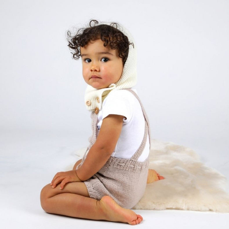 Félicie rompers for baby - natural white color - made from 100% cotton