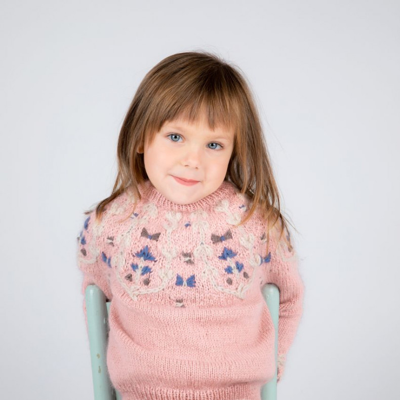 French and Japanese PDF Pattern - Bucolique Sweater for kids