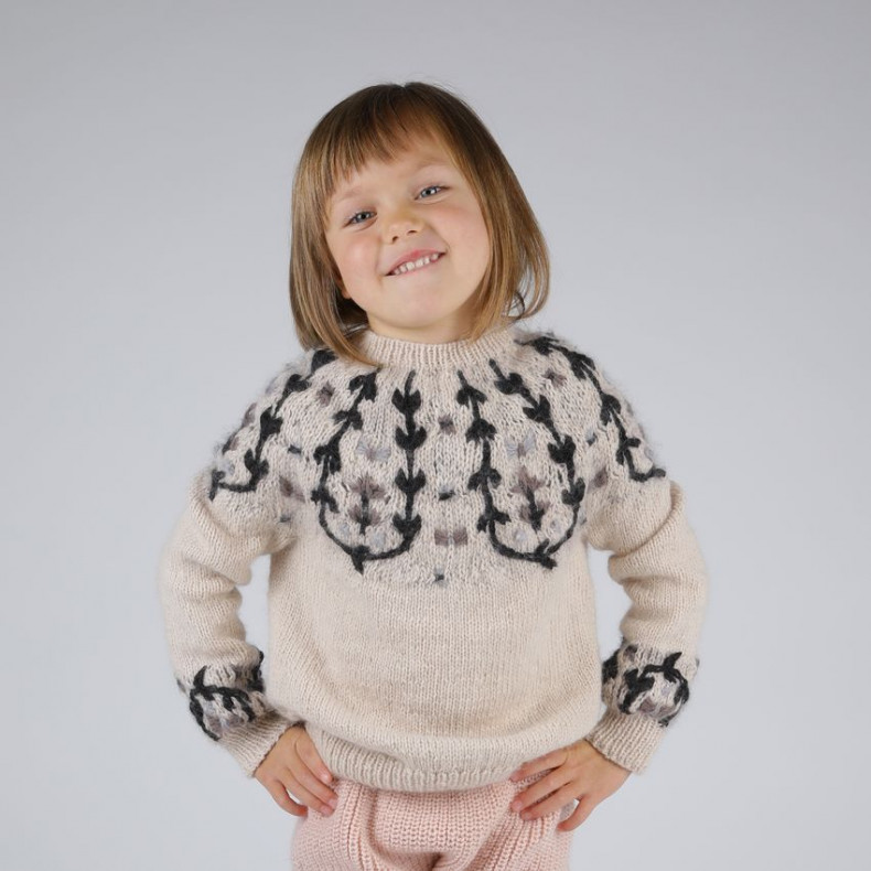 French and Japanese PDF Pattern - Bucolique Sweater for kids