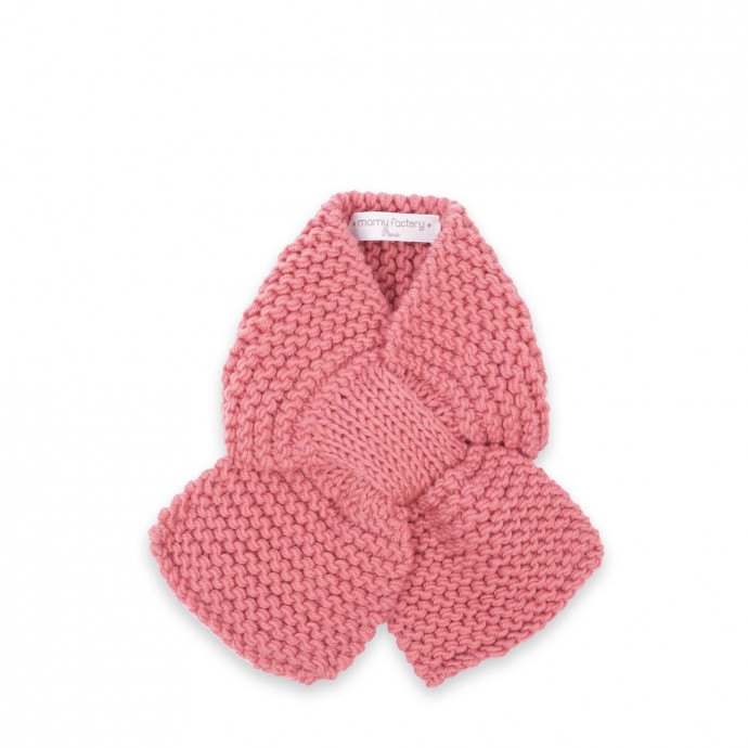 Echarpe Léontine pour bébé - coloris rose candy - en mérinos