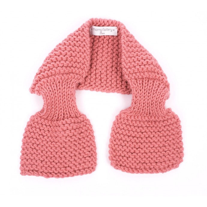 Echarpe Léontine pour bébé - coloris rose candy - détail