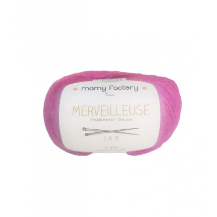 Pelote de laine Merveilleuse - FUCHSIA