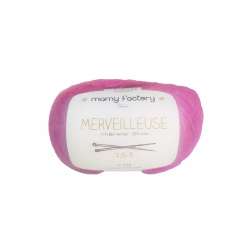 Pelote de laine Merveilleuse - FUCHSIA