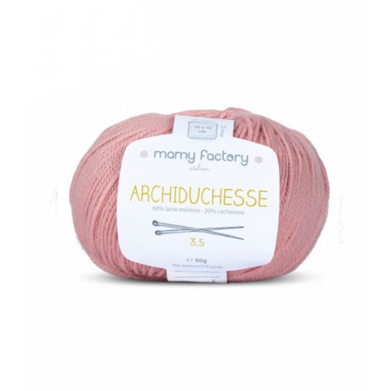 Pelote de laine Archiduchesse - VIEUX ROSE
