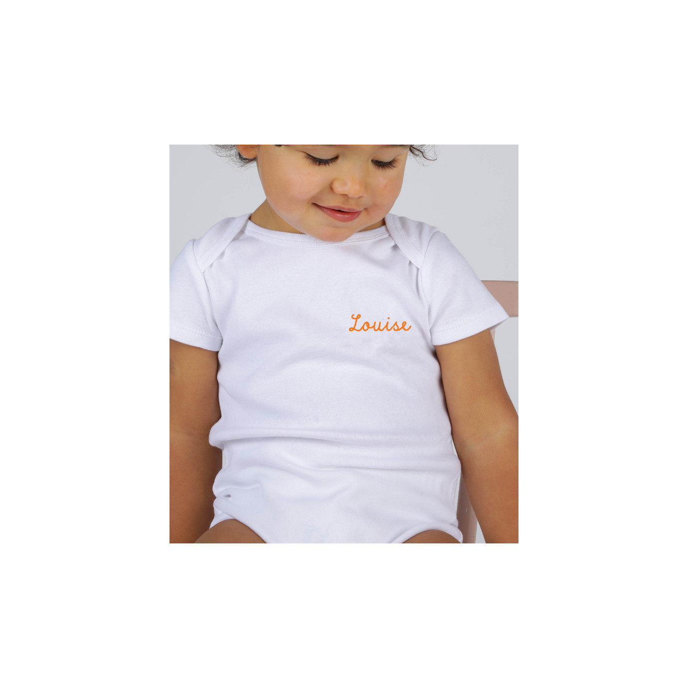 Body Personnalise En Coton Bio Pour Bebe Avec Broderie Main