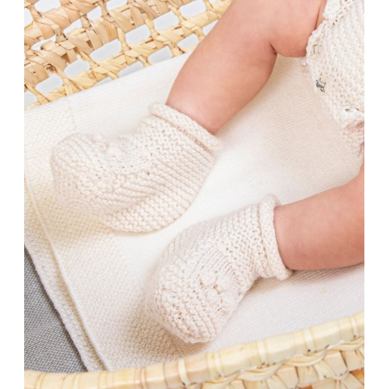 Modèle tricot PDF - Chaussons a noppes Corto