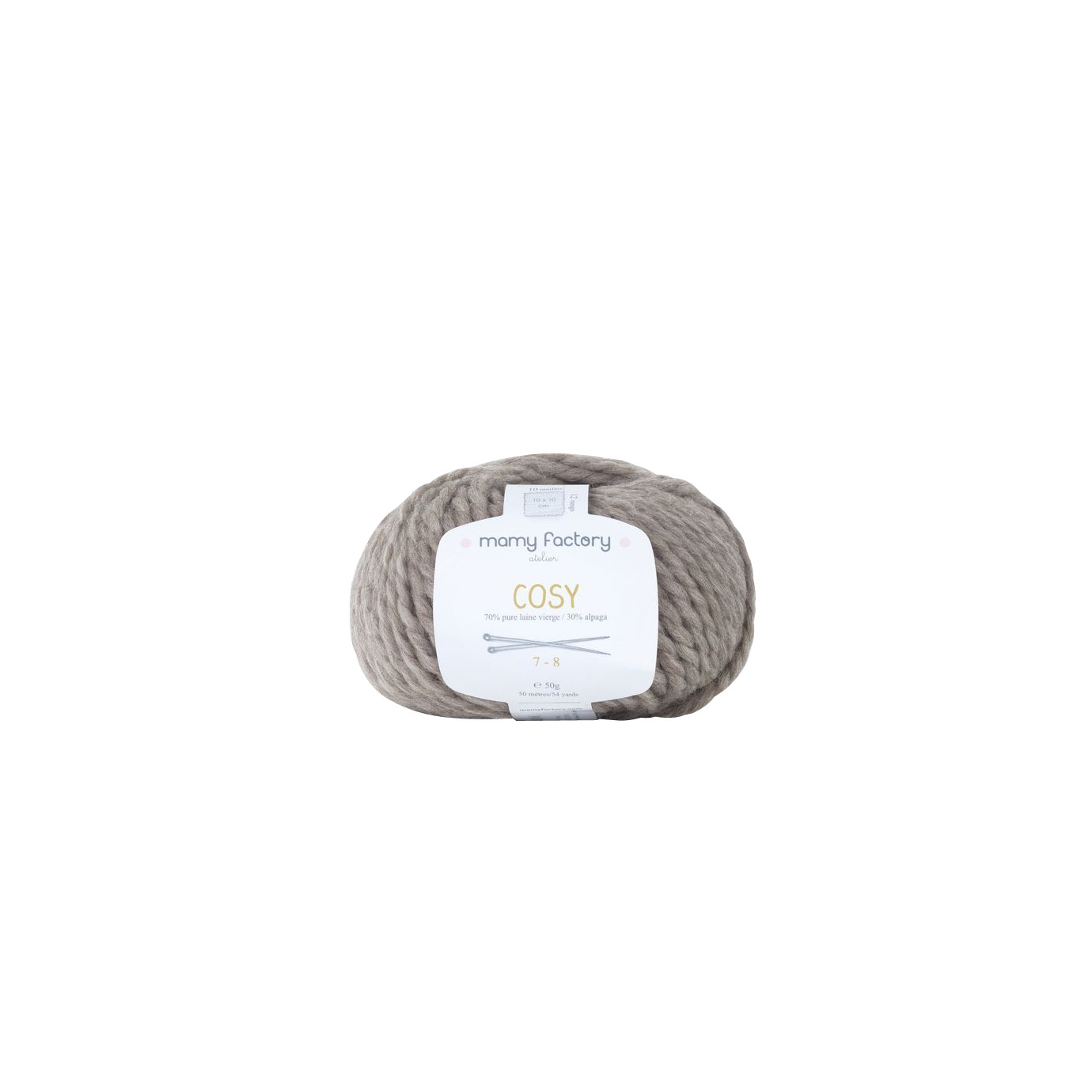 pelote laine et alpaga. 50G/50M - Aiguilles: 7mm