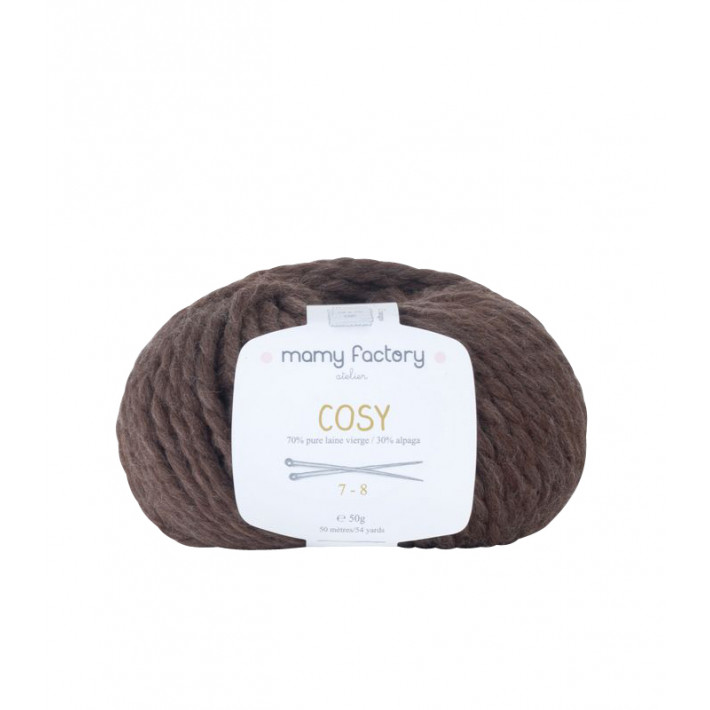 Pelote de laine Cosy - MARRON