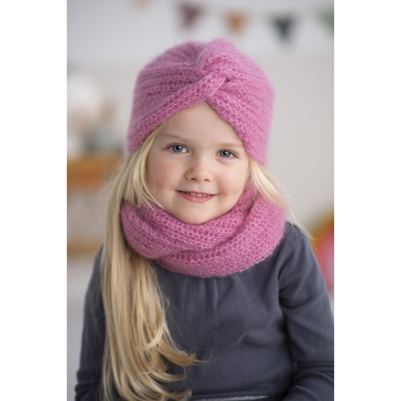 kit tricot snood amelie au tricot pour enfants