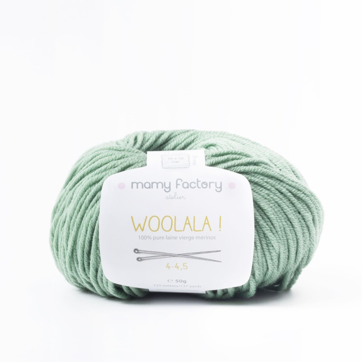 Pelote de laine Woolala ! VERT GRIS