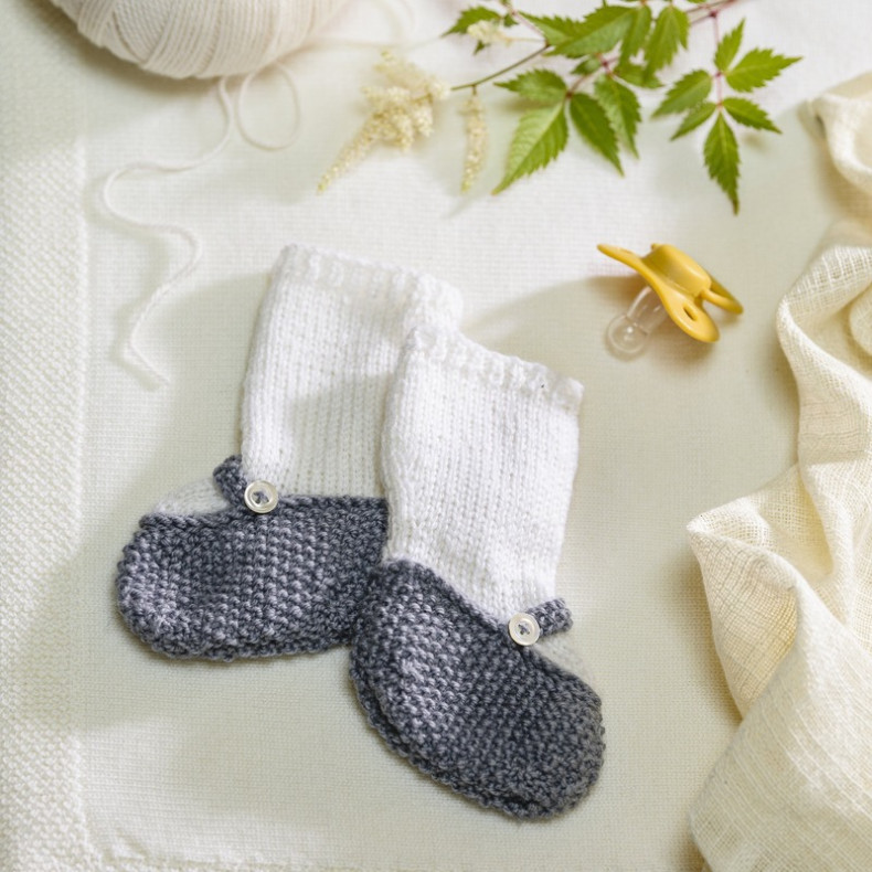 Modele tricot PDF - Chaussons Suzon