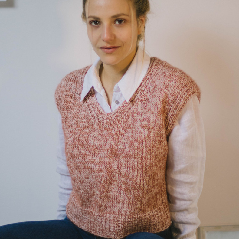 Knitting Pattern -  Sarah slipover jumper