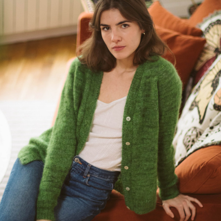 Modèle tricot PDF - Cardigan Emeline