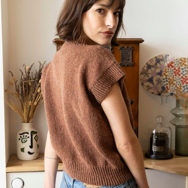 Modèle tricot PDF - Pull Débardeur Natacha