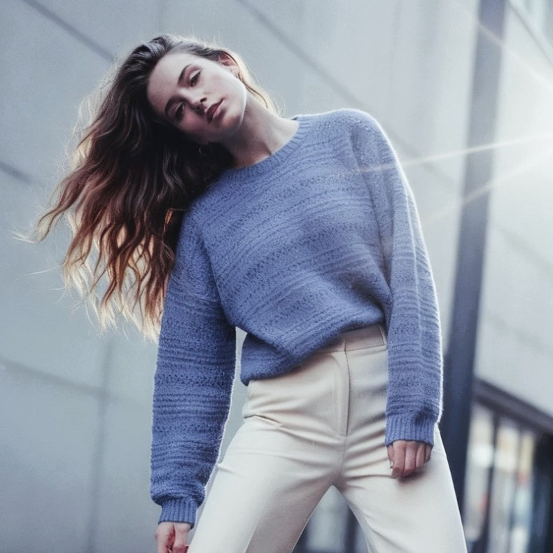 Modèle tricot PDF - Pull Arlette