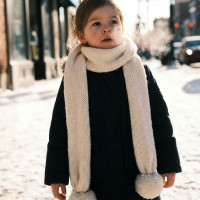 Emile scarf for baby - natural white color