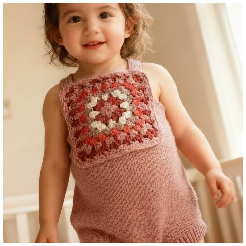 Patron tricot PDF - Barboteuse Elsa