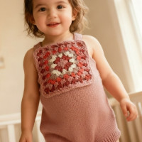 Patron tricot PDF - Barboteuse Elsa