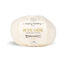 Laine naturelle Petite chérie - Mamy Factory - Blanc