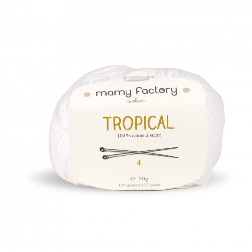 Laine naturelle Tropical - Mamy Factory - Blanc Lait