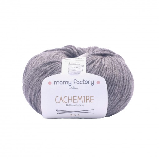 Laine naturelle Cachemire - Mamy Factory - Gris souris