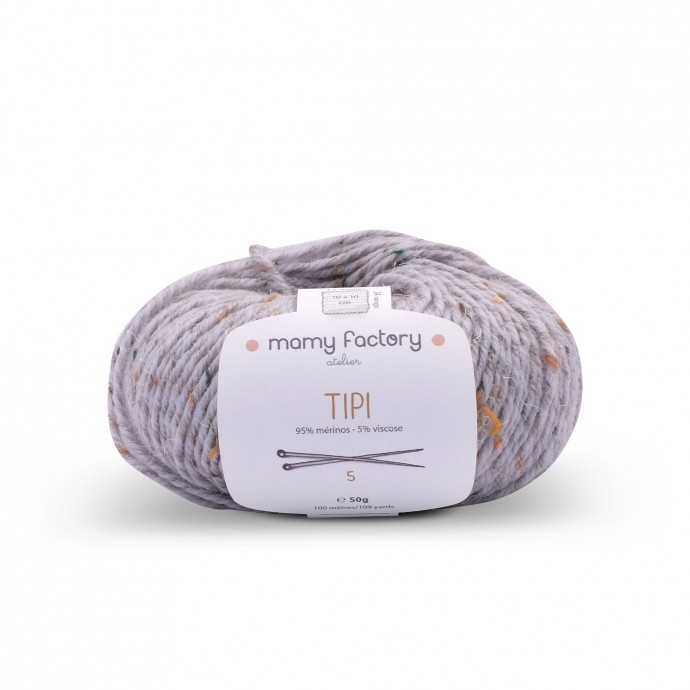 Laine naturelle Tipi - Mamy Factory - Gris souriceau