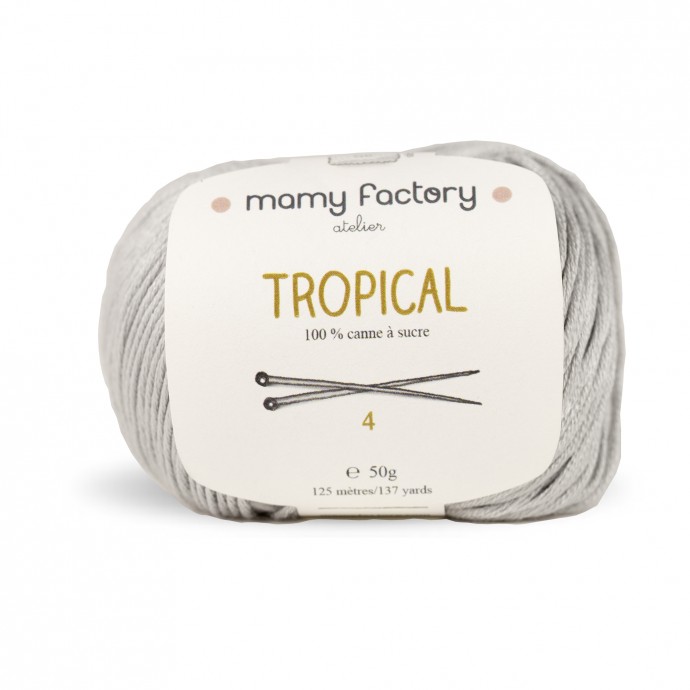 Laine naturelle Tropical - Mamy Factory - Gris Souriceau