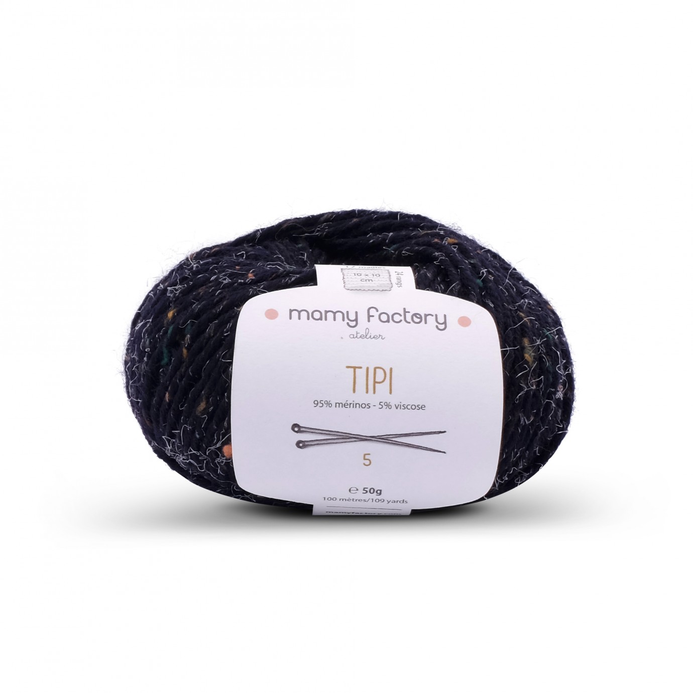 laine mérinos verte à tricoter. 50G/100M - Aiguilles: 4 à 4.5 mm