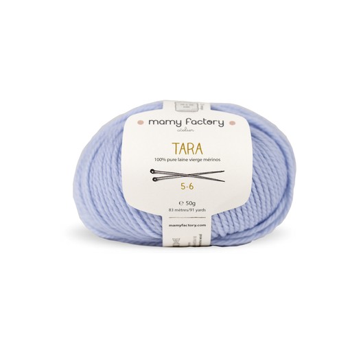 Laine naturelle Tara - Mamy Factory - Bleu Ciel