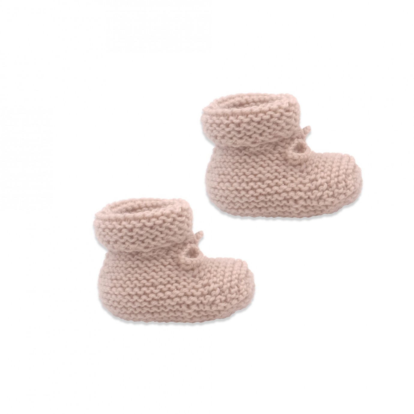 chaussons bébé laine rose,cadeau bebe naissance tricot.