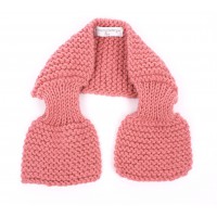 Echarpe Léontine pour bébé - coloris rose candy - détail