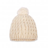 Gabriel cap for baby - natural white color - wool