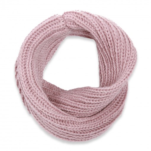 Light purple snood scarf for kids made from wool and alpaca