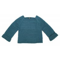 Louis Cardigan for baby - peacock blue - le dos
