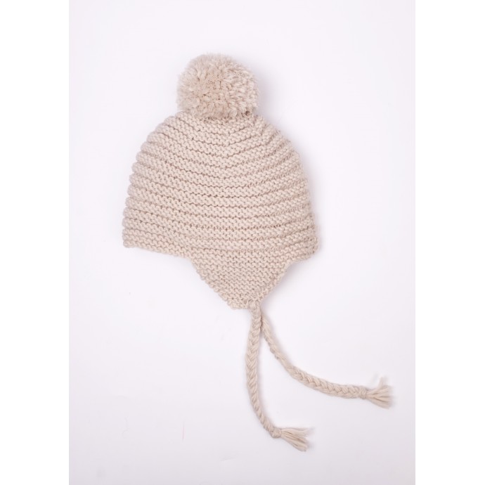 Bonnet Melchior coloris beige sable de côté