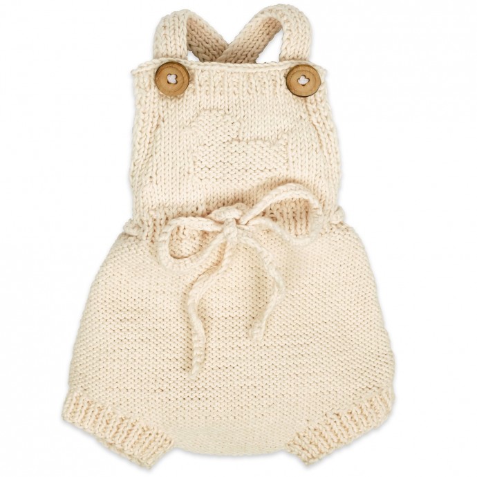 Félicie rompers for baby - natural white color - made from 100% cotton