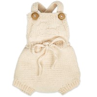 Félicie rompers for baby - natural white color - made from 100% cotton