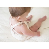 Félicie rompers for baby - natural white color - made from 100% cotton