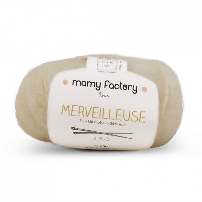 Laine naturelle Merveilleuse - Mamy Factory - Ecru