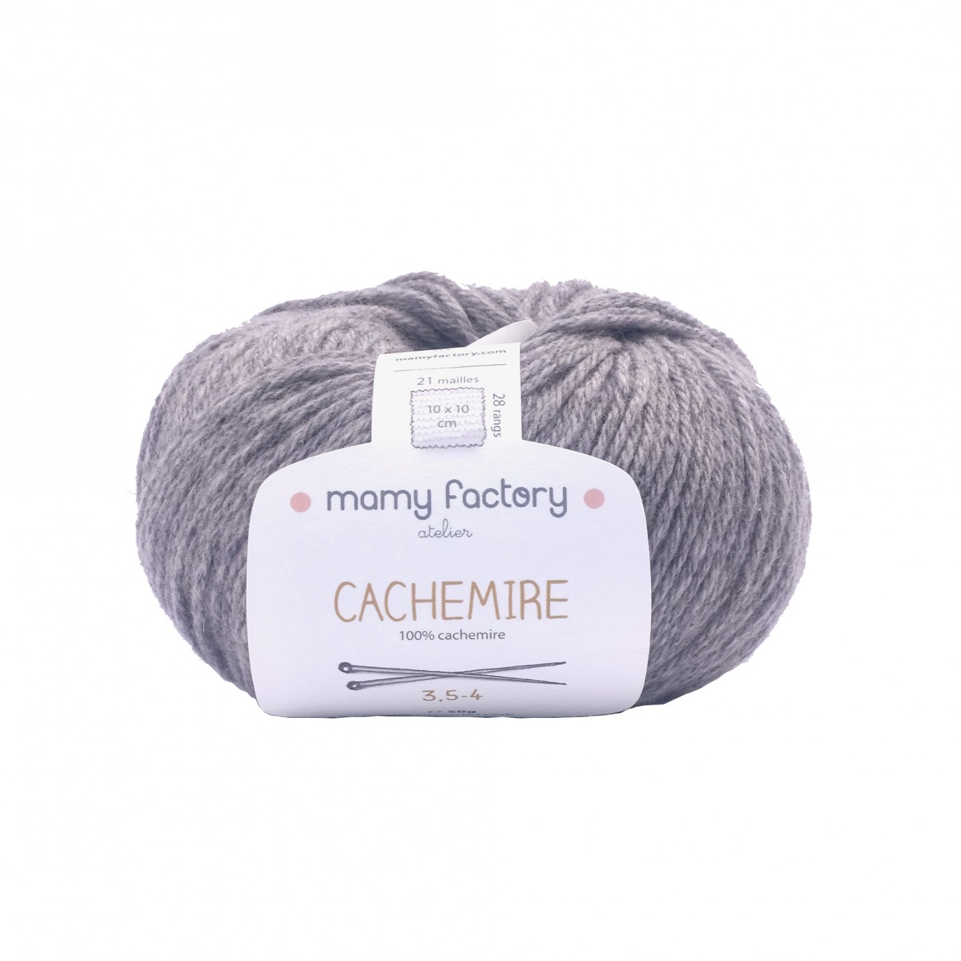 pelote Laine en cachemire. 50G/150M. Aiguilles: 3,5 à 4mm