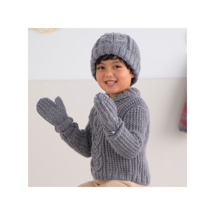 Modele tricot PDF - Moufles Lucas