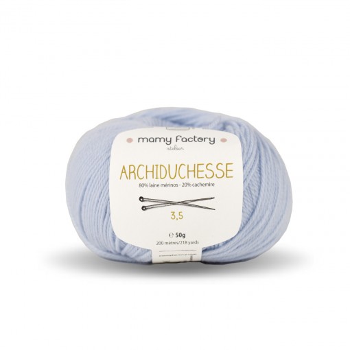 Laine naturelle Archiduchesse - Mamy Factory - Bleu ciel